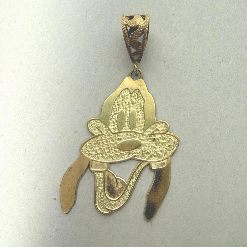 10K Gold Goofy Character Charm Pendant Vintage Cartoon Dog 2” - Picture 7 of 8